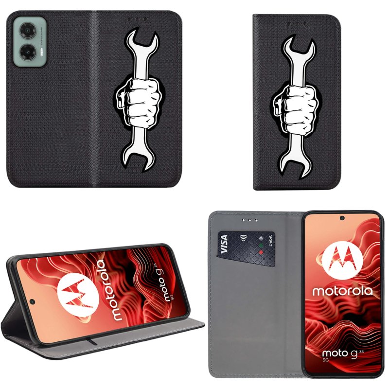 etui-do-motorola-moto-g35-5g-zamykane-malowane-wzor-meski-ze-szklem