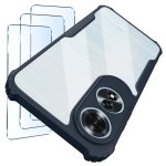 Etui do Oppo A60 4G przeźroczyste pancerne z zestawem 3 szkieł