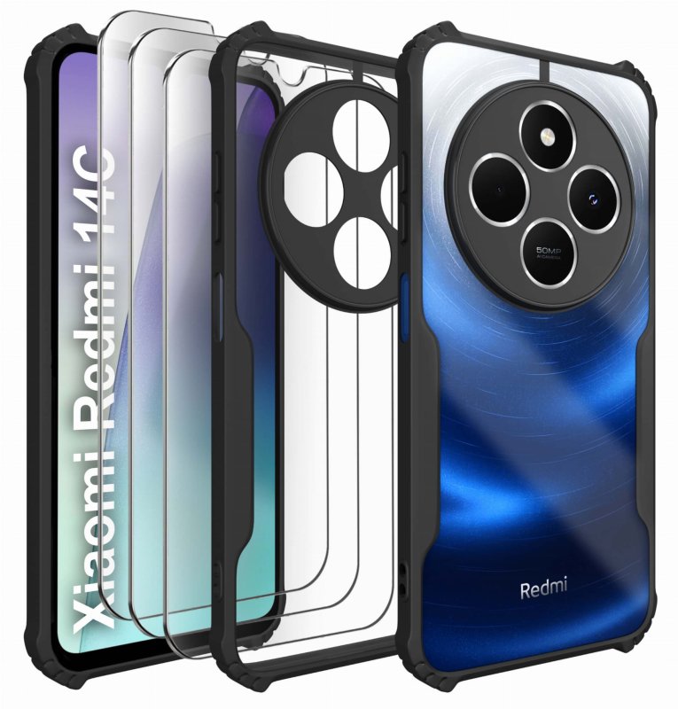 etui-do-xiaomi-redmi-14c-przezroczyste-pancerne-z-zestawem-3-szkiel