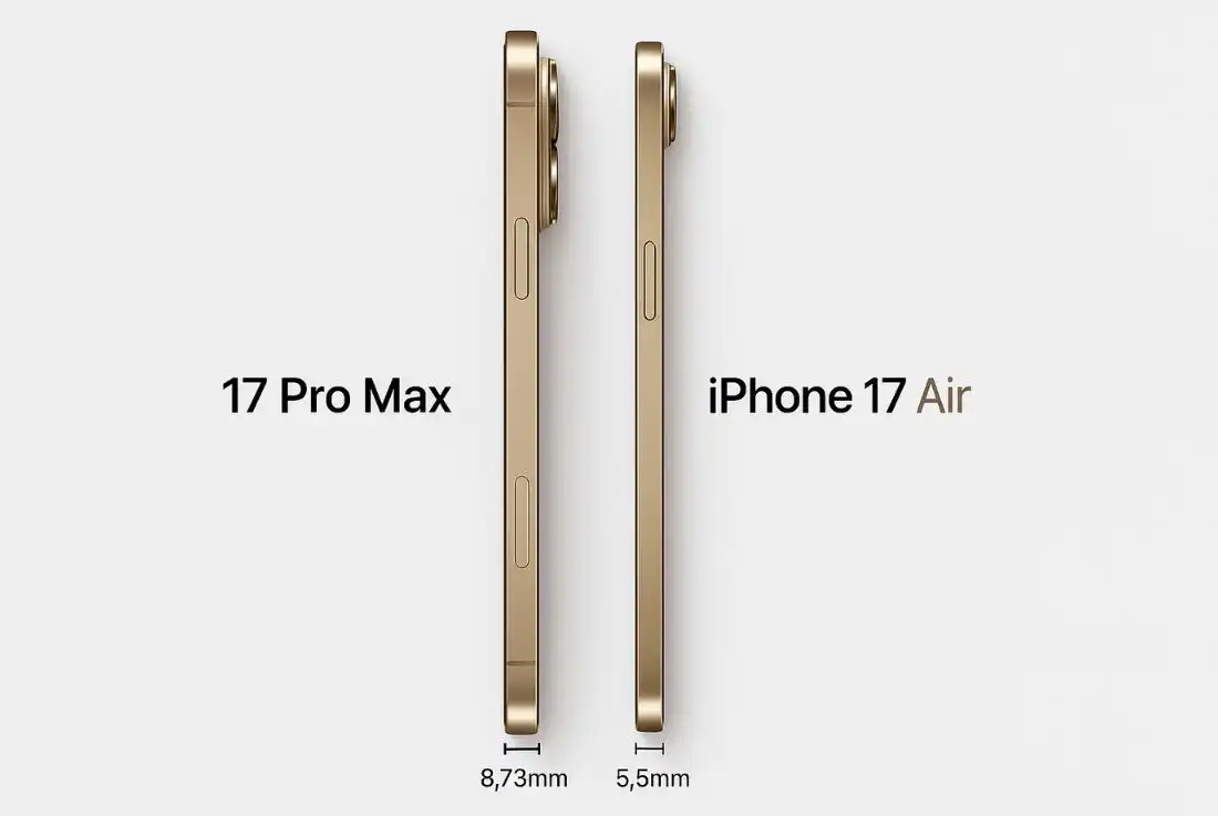 porównanie iPhone 17 Pro Max vs iPhone 17 Air