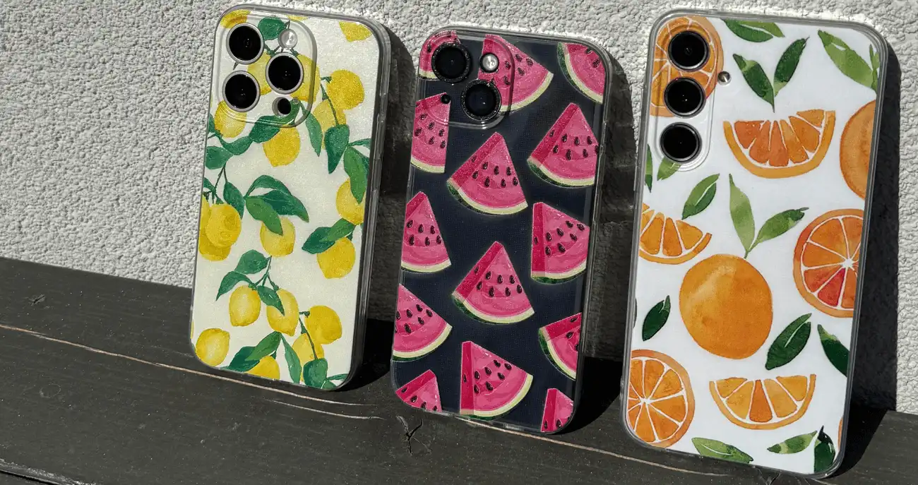 Etui na telefon wzory owoce