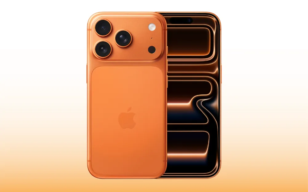 Pomarańczowy iPhone 17 Pro i Pro Max kolor Cosmic Orange