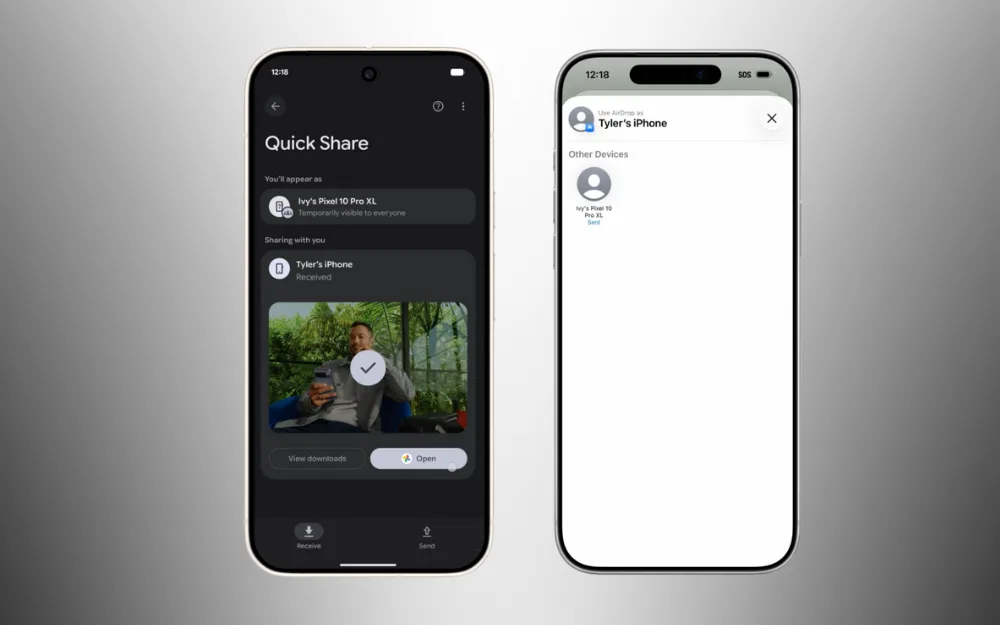 Android Quick Share kompatybilny z AirDrop