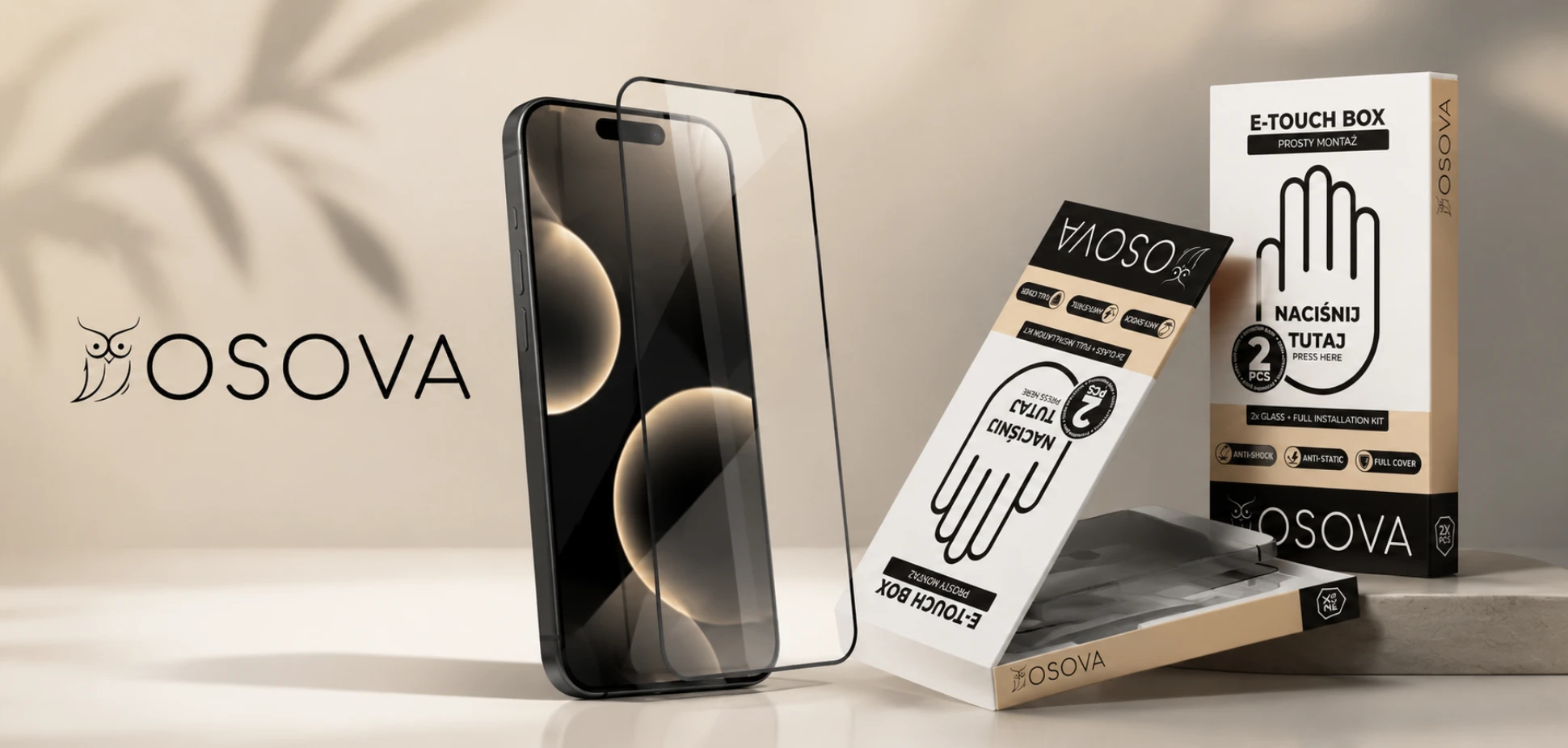 Szkło hartowane OSOVA z aplikatorem – jak działa E-Touch Box?